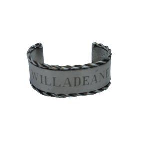 Vintage Steel Personalized Cuff Bracelet Willadeane 52020